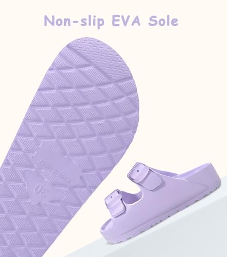 Image of Kids Slide Sandals Boys Girls Buckle Adjustable EVA Slipper Sandals