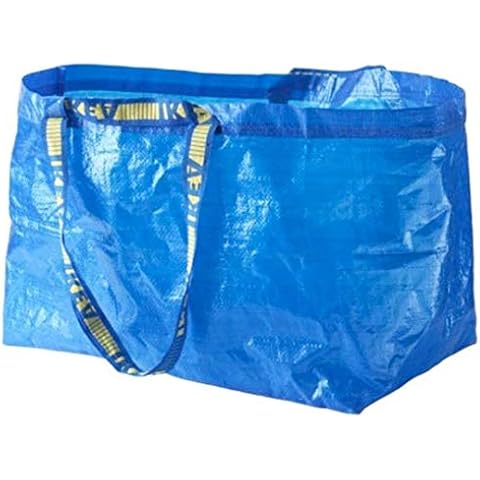 Ikea FRAKTA Carrier Bags, Blue, Large, 71 Litres - Set of 10 Cover
