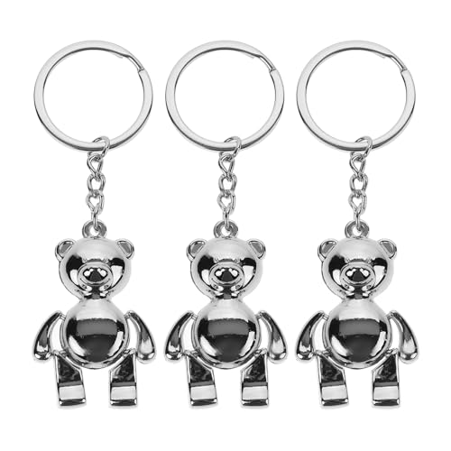 3Pcs Bear KeyChain Women Men Funny Animal KeyRing Cute Metal Bear Keychain Limbs Removable Bear Keyring Creative handmade bear key chain metal car key chain