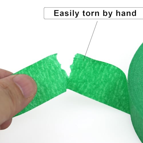 Image of 2 Pack Green Painters Tape - Masking Tape 1 Inch Wide - Multi-Surface, Smart Adhesion, Indoor & Outdoor - 180FT Total - Paint Tape for DIY, Labeling, Art, Car, General Purpose (#3910)