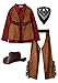 ReliBeauty Kids Cowboy Costume for Boys Cosplay Costumes Birthday Party Christmas Halloween Dress up Gift for Kids 5 Sets,Red 10/150