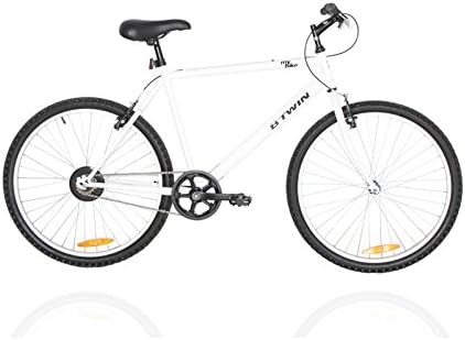 Btwin 85034B Mens 26T Hybrid Bike , 20 Inches Steel Frame - White