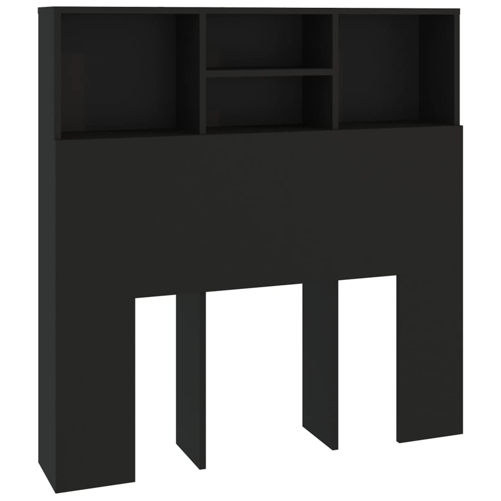 ベッド Homgoday Bed Headboard with Cabinets Smoked Oak Engineered Wood