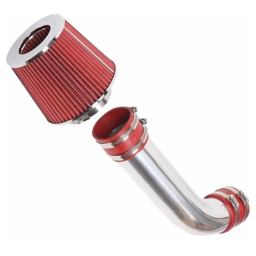 Kit d'admission d'air froid rouge-argent avec filtre pour Infiniti G35 2003-2006