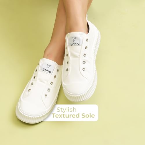 Image of YOHO Cruise Women's Without Lace Trendy Stylish Canvas Slip-On Sneakers (SoS)