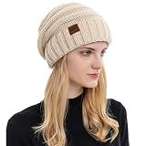 ZOORON Womens Winter Hat Slouchy Beanies for Women Cable Knit Winter Beanie Hats for Women Thick Cold Weather - Beanies Women
