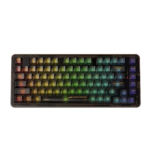 K649 PRO Tastiera da Gioco RGB Wireless, 78%, 82 Tasti Meccanica Trasparente, Hot-Swap, 5 Strati di Attenuazione, US Layout - Tastiera gaming - Immagine 7