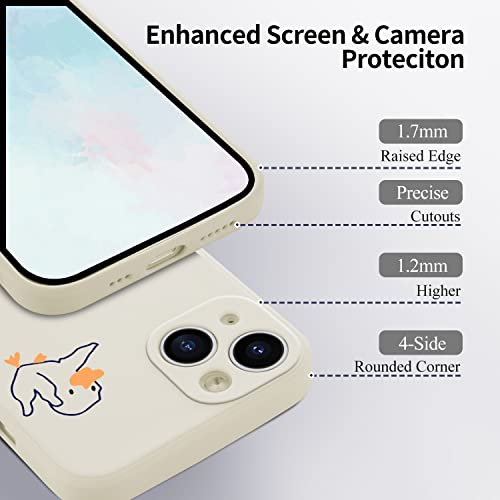 Wihytec Lovely Duck Phone Case for iPhone 11 Cartoon Duck Case Cover Liquid Silicone Soft Gel Rubber Anti-Scratch Durable Girly Women Matte Phone Case Microfiber Lining Protective Cover by Wihytec - Image 3