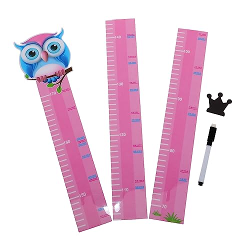 ibasenice Unique Cartoon Animal Design Sticker Height Measuring Ruler for Boys and Girls No Fading Waterproof Easy to Remove Decorative Growth Chart for Nursery Boys and Girls Room Wall Dec