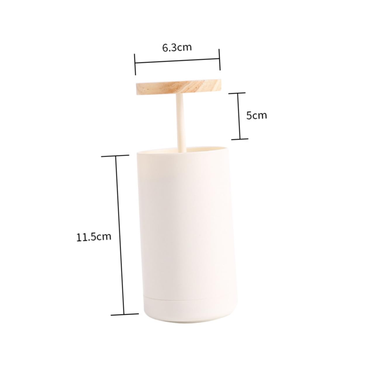 BRIGHTFUFU 1pc Box Hand Pressure Toothpick Jar Toothpick Container Retractable Toothpick Holder Cotton Swabs Organizer Toothpick Case Can Portable Toothpick Case Cotton Swab Barrel Beige