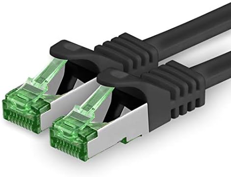 Cat.7 ethernet cable 0,5m - 10 Colors Set - 10 pieces - Cat7 lan network 10GBASE-T - 10000 Mbps (Sftp Pimf) double shielded patchcable RJ45 plug Cat.6a