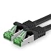 Produktbild 1aTTack.de Cat7 Netzwerkkabel 625928 Cat 7 Netzwerk Kabel 5m Schwarz 1 Stück Cat.7 LAN Kabel Rohkabel 10 Gb s SFTP PIMF LSZH Set Patchkabel mit Rj45 Stecker Cat.6a 1 x 5 Meter Schwarz