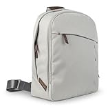 UPPAbaby Changing Backpack/Multiple Storage Compartments/Stroller Strap Attachment/Bottle Insulator and Changing Pad Included/Savannah (Pearl Gray Jacquard/Chestnut Leather)