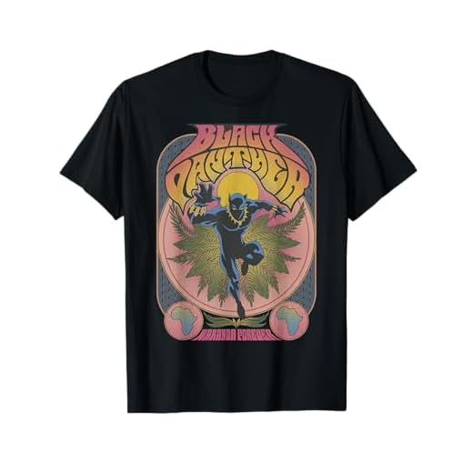 Marvel Black Panther Vintage 70's Poster Style T-Shirt