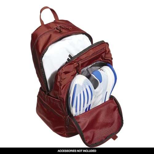 Image of adidas Defender 5 Backpack for Sports, Gym, School and Travel, 33L, Preloved Ruby Red /Black, OSFA