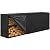 8ft Waterproof Firewood Rack Cover - Heavy Duty Black 600D Oxford Fabric - Indoor Or Outdoor Firewood Log Cover with Zipper & Velcro - Rack NOT Included - Black