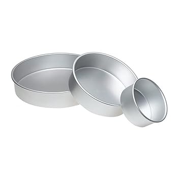 3 in 1 Aluminium Round Cake Mould (8/7/6 Inch)