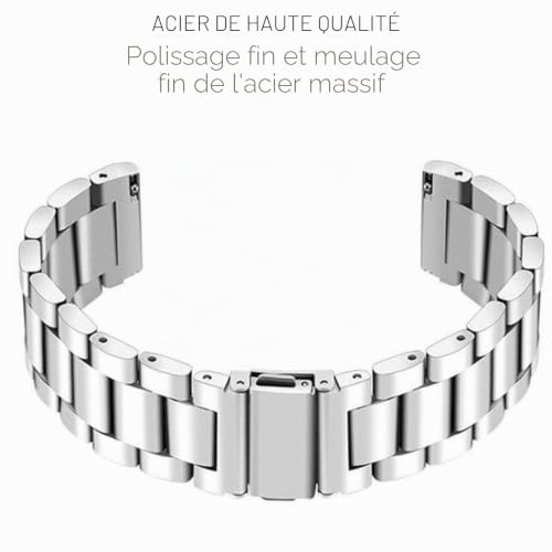 Nizonlaie Bracelet de Montre en Métal Bracelet Acier Inoxydable 14mm 16mm 18mm 20mm 22mm 24mm Dégagement Rapide Bracelets de Montres Intelligent Remplacement à pour Homme et Femme – vue 7
