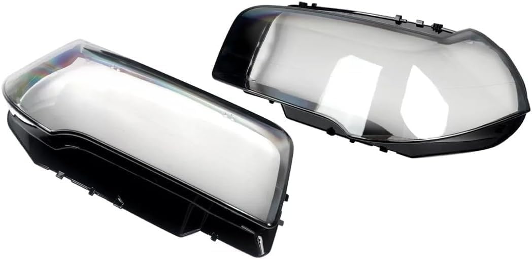 Car Head light Lens Cover compatible For BMW E83 X3 Sport 2004 2005 2006 2007 2008 2009 2010 Lampshade Left Right A Pair Front Head light Lens Automotive DRL Shell