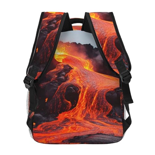 Red Hot Lava from Kilauea Volcano Backpack for Women Men Laptop Backpack Lightweight Computer Bag Travel Casual Daypack4
