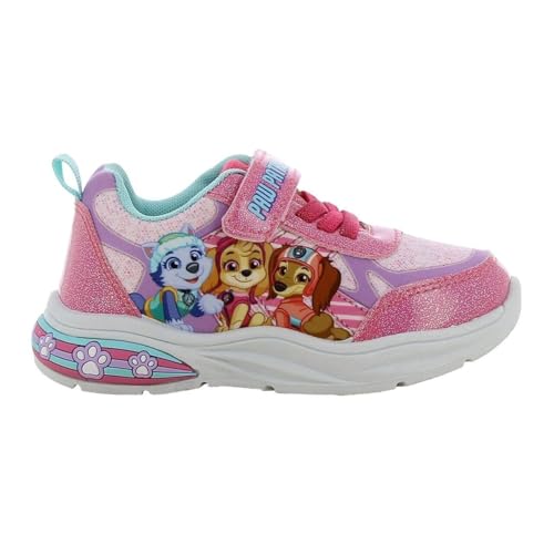 Leomil Patrulla Canina - Zapatillas para niña de 2 a 6 años, con luz LED, con diseño de Skye, zapatillas intermitentes para niños con cierre de velcro, zapatillas deportivas con luz, ideales para la