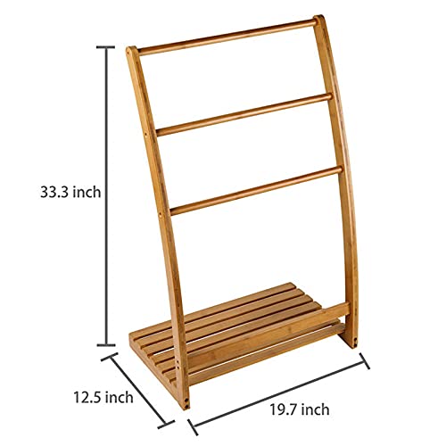 Bamboo-Towel-Rack-Holder-for-BathroomsFreestanding-Beach-Towel-Poolside-Rack-with-Bottom-Storage-ShelfQuilt-Rack-Stand-or-Blanket-Rack-for-Living-Room-or-Bedroom Bamboo Towel Rack Holder for BathroomsFreestanding Beach Towel Poolside Rack with Bottom Storage ShelfQuilt Rack Stand or Blanket Rack for Living Room or Bedroom
