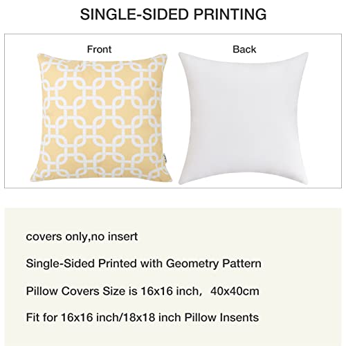 Top Finel Decorative Pillow Covers Set Soft Microfiber Outdoor Cushion Covers 16 X 16 For Couch Bedroom Car, Pack Of 6, Yellow #TOP3