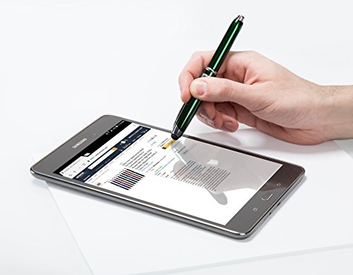 3-In-1 Multi-Function Metal Pen Stylus Capacitive Pen for Touchscreen Devices Tablets,iPads,iPhones,With LED"Night Writer"Dark writing Flashlight,Ballpoint Pen (10 Pack,Red+Black+Blue+Green+Gunmetal) - Thumbnail 3