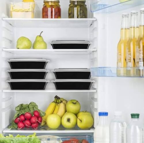 Image of [10 Pack, 28oz] 1 Compartment Plastic Meal Prep Containers - Reusable BPA Free Food Containers with Airtight Lids - Microwavable, Freezer and Dishwasher Safe