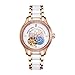 PRINCE GERA Montre-Bracelet Mécanique Automatique, Montre pour Femme en Céramique Or Rose