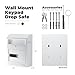 Volcora Key Drop Box with Lock, Drop Slot Depository Safe Box Digital Keypad, Outdoor Waterproof Money Drop Safe for Business, Cash Drop Box, Wall Mount Mailbox, Electronic Programmable Lock, White