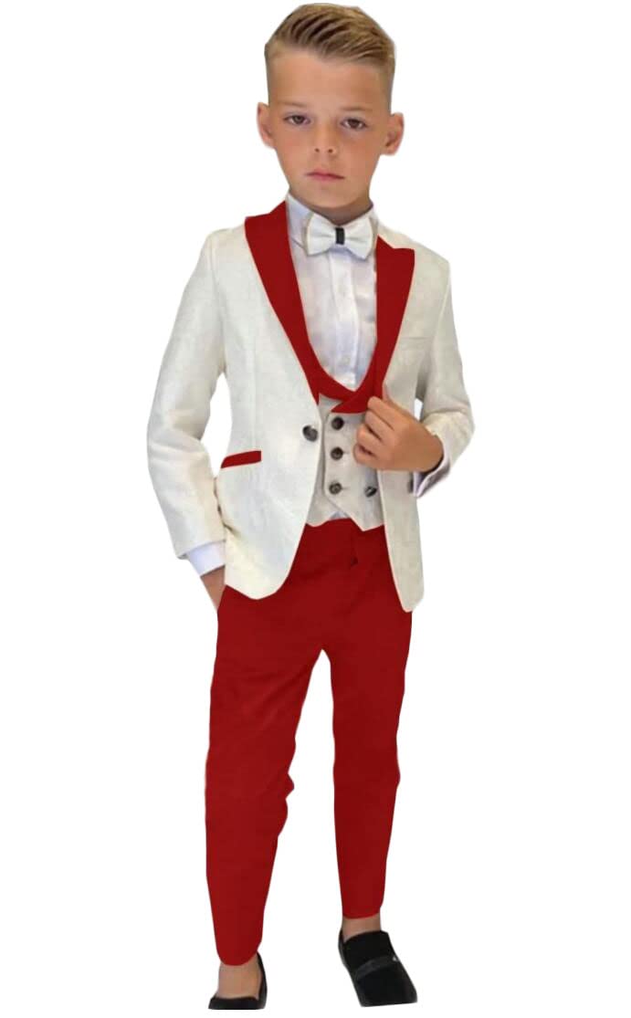 Set di abiti per ragazzi 3 pezzi abiti per ragazzo pantaloni set di abiti da sposa pagina ragazzo partito Prom abito formale