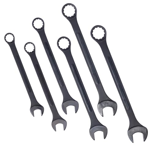 Donext Heavy Duty Ratcheting Wrench Set, 6-Piece Metric Jumbo Combination Wrench 34-50mm, Cr-V Construction with Oxford Pouch, Ratchet Wrenches Set,
