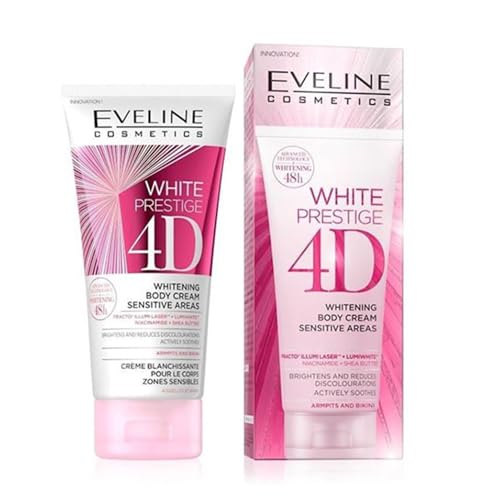 EVELINE White Prestige 4D Whitening Body Cream for Sensitive Areas 100 ml (3.52 fl,oz)