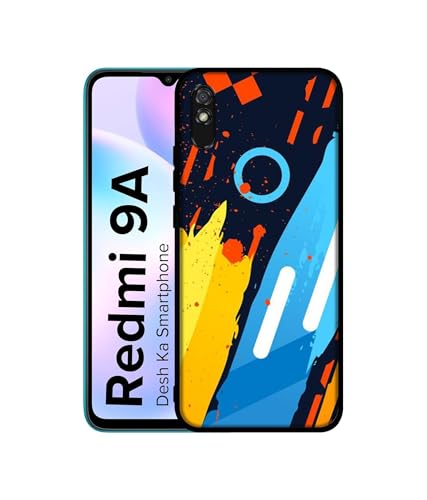 Image of Abstract Stripes Geometric Figures Design Premium 2D Printed Metal Back Case Cover for Mi Redmi 9A / 9A Sport / 9i / 9i Sport