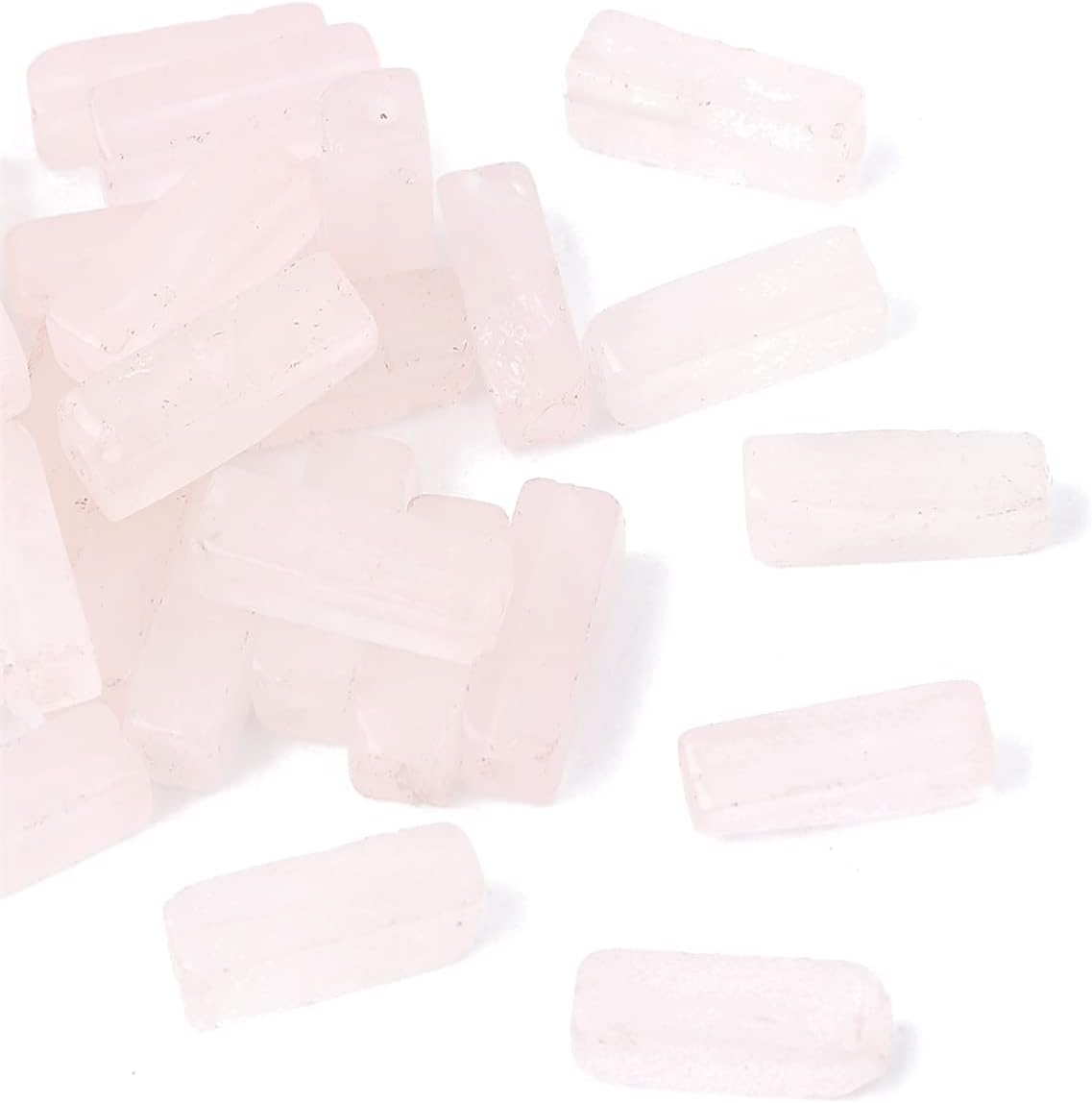 Natural Rose Quartz Tube Beads Rectangle 4x13mm 40cm/Strand Stone Beads for Jewelry Making - Image 4