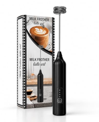 Image of SimpleTaste SUCGLES Rechargeable Electric Milk Frother, USB Coffee Frother with Dual Spring Whisk, Handheld Foam Maker for Coffee, Cappuccino, Latte, Matcha, Hot Chocolate & Milk [Multicolor]
