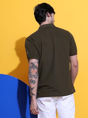 Image of Men's Polo T-Shirt Cotton Casual Comfortable Relaxed Fit Regular Collar Neck Stylish Half Sleeves Daily Office Formal Wear T-Shirt for Men