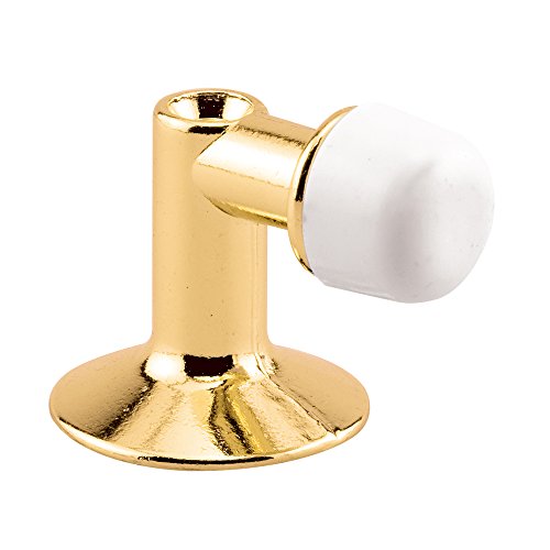 Prime-Line Products U 9023 90-Degree Floor Mount Door Stop, Brass Plated,(Pack of 2)