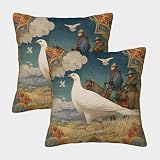 Jinete y Ave del Trueno Fundas De Almohada 2 Paquetes 40x40cm, Cojín Cuadrado,Adecuada para Sofá Cama,Coche Y Decoración del Hogar