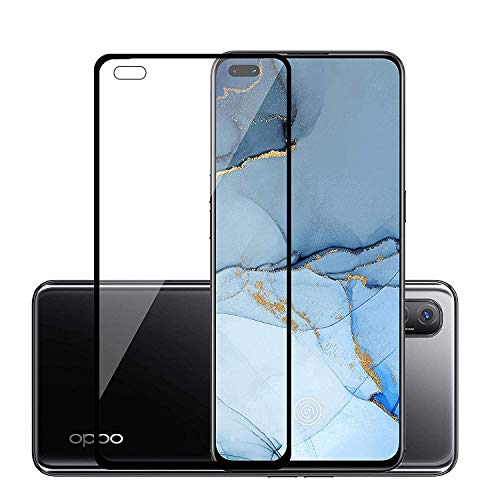 Image of Tempered Glass Screen Protector Compatible For Oppo Reno 3 PROFull Screen Coverage (Except Edge to Edge) and Free Complete Easy Installation kit