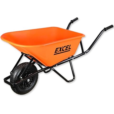 Excel Heavy Duty 100L Wheelbarrow with Strong Wheels Cover