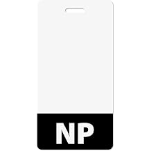 NP Badge Buddy Vertical Black Heavy Duty 1 Pc - Spill & Tear Proof Cards - 2 Sided USA Printed Quick Role Identifier ID Tag Backer by BadgeZoo