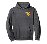 West Virginia Mountaineers Front/Back Mascot Dark Heather Pullover Hoodie