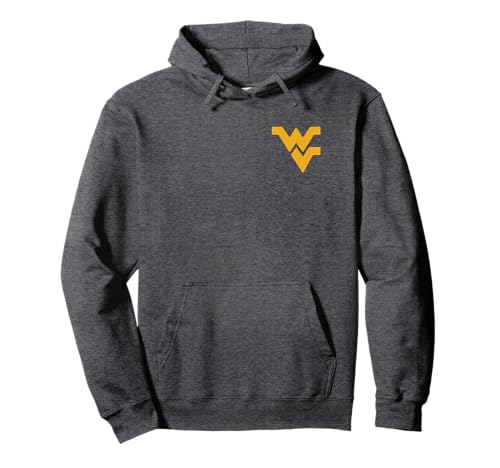 West Virginia Mountaineers Front/Back Mascot Dark Heather Pullover Hoodie