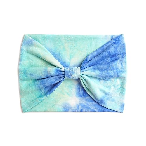 Image of XFYT Comfortable Tie-Dye Fitness Bandana Hair Bands | Elevate Your Workouts with Microfibre high absorbtion Headband (Light Blue, Microfiber)