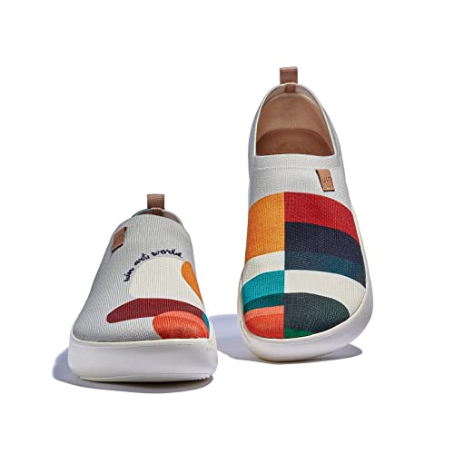 Image of UIN Shoes for Women Slip On Sneakers Comfortable Lightweight Barefoot Travel Art Painted Casual Loafers