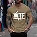 Short Sleeve Round Neck Tshirt for Men Fashion Funny Print Graphic Tees Summer Comfy Vacation Tops Khaki
