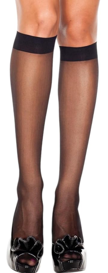 Image of ToBeInStyle Women's Sheer Ankle & Knee High Nylon Fashion Socks Hosiery