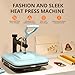 HTVRONT Heat Press Machine for T-Shirts, Heat Press 15 x 15 Professional Heats Up Fast & Distribute Heat Evenly, Swing Away T-Shirt Press Machine for HTV, Sublimation, Heat Transfer Projects (Blue)